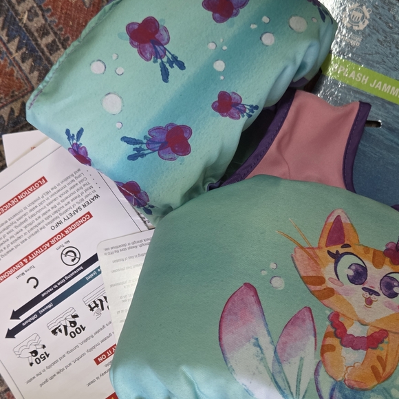 Speedo Splash Jammer with Cat Mermaid Design - Picture 3 of 4